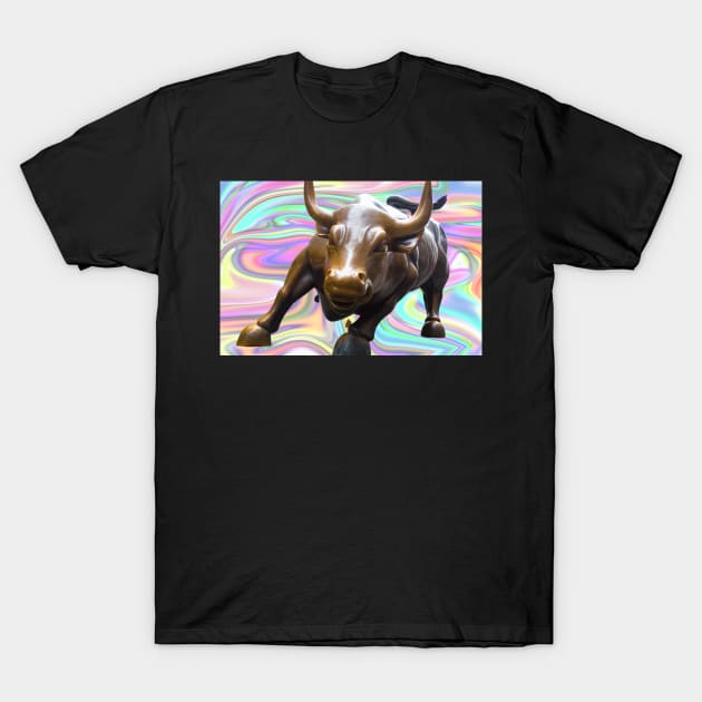 abstract bull streetwear design T-Shirt by Art by Daniel Gomez